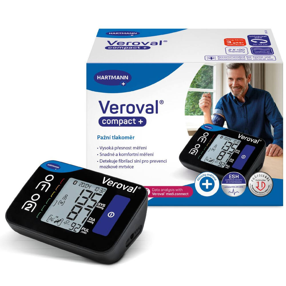 Veroval Compact + connect pažní tlakoměr s adaptérem